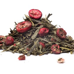 Sencha brusinko-jahodová - zelený čaj
