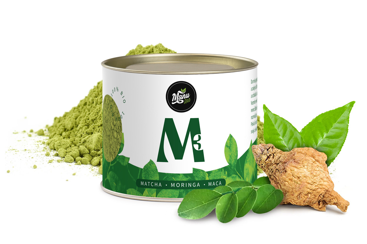 M3 - MATCHA, MORINGA, MACA BIO - dárková dóza 40 g