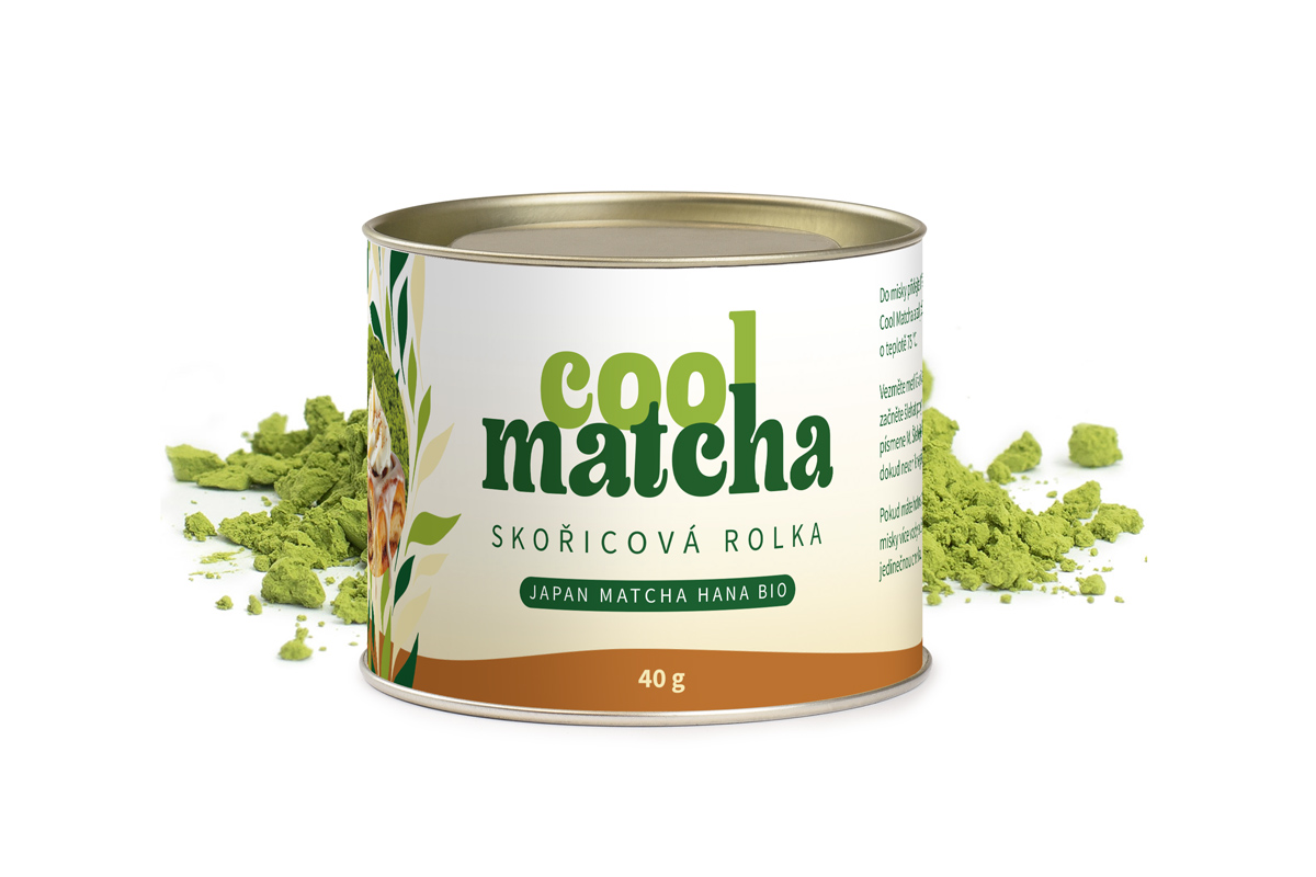 Cool Matcha Skořicová rolka - dárková dóza 40 g